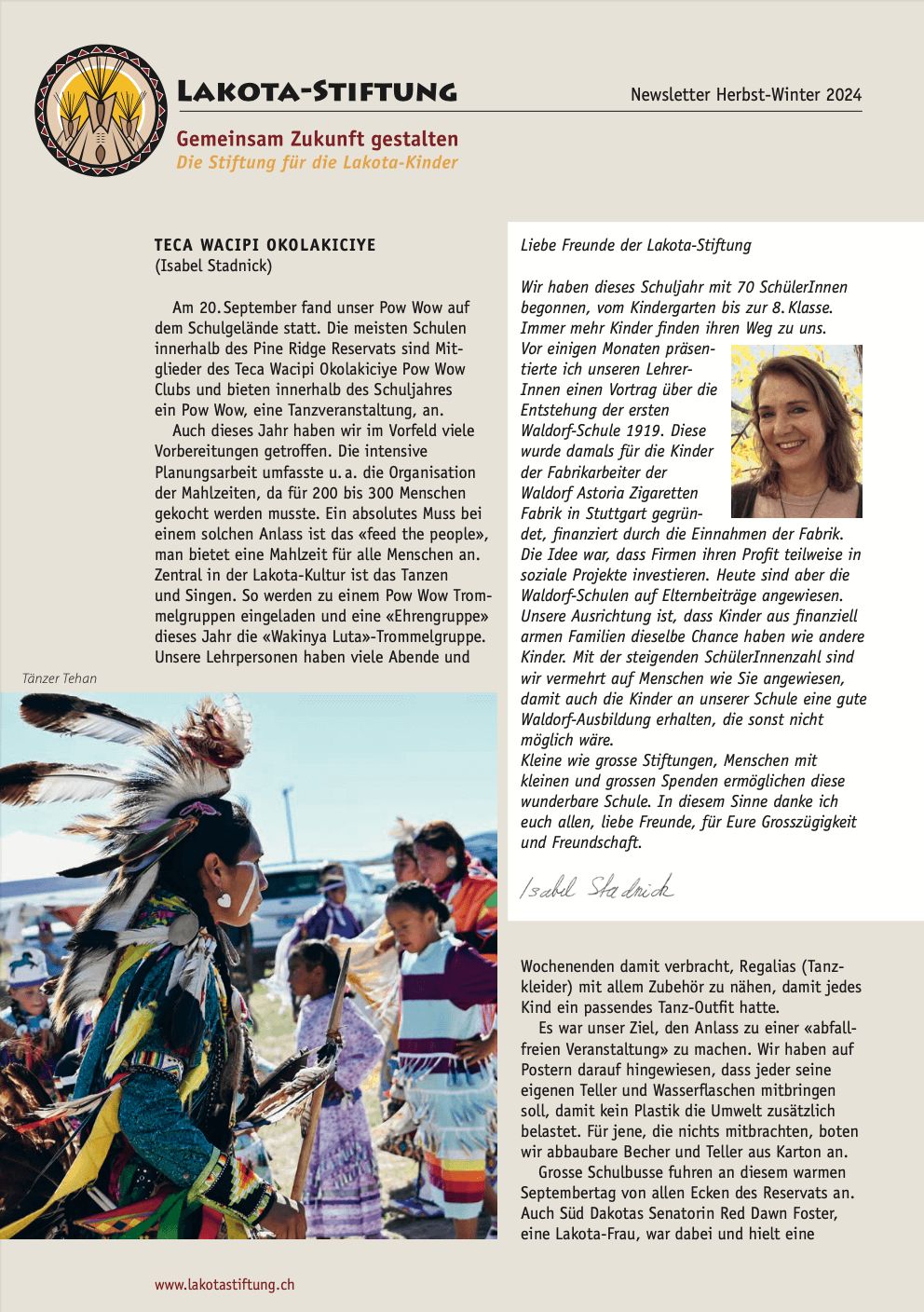 Newsletter der Lakota-Stiftung