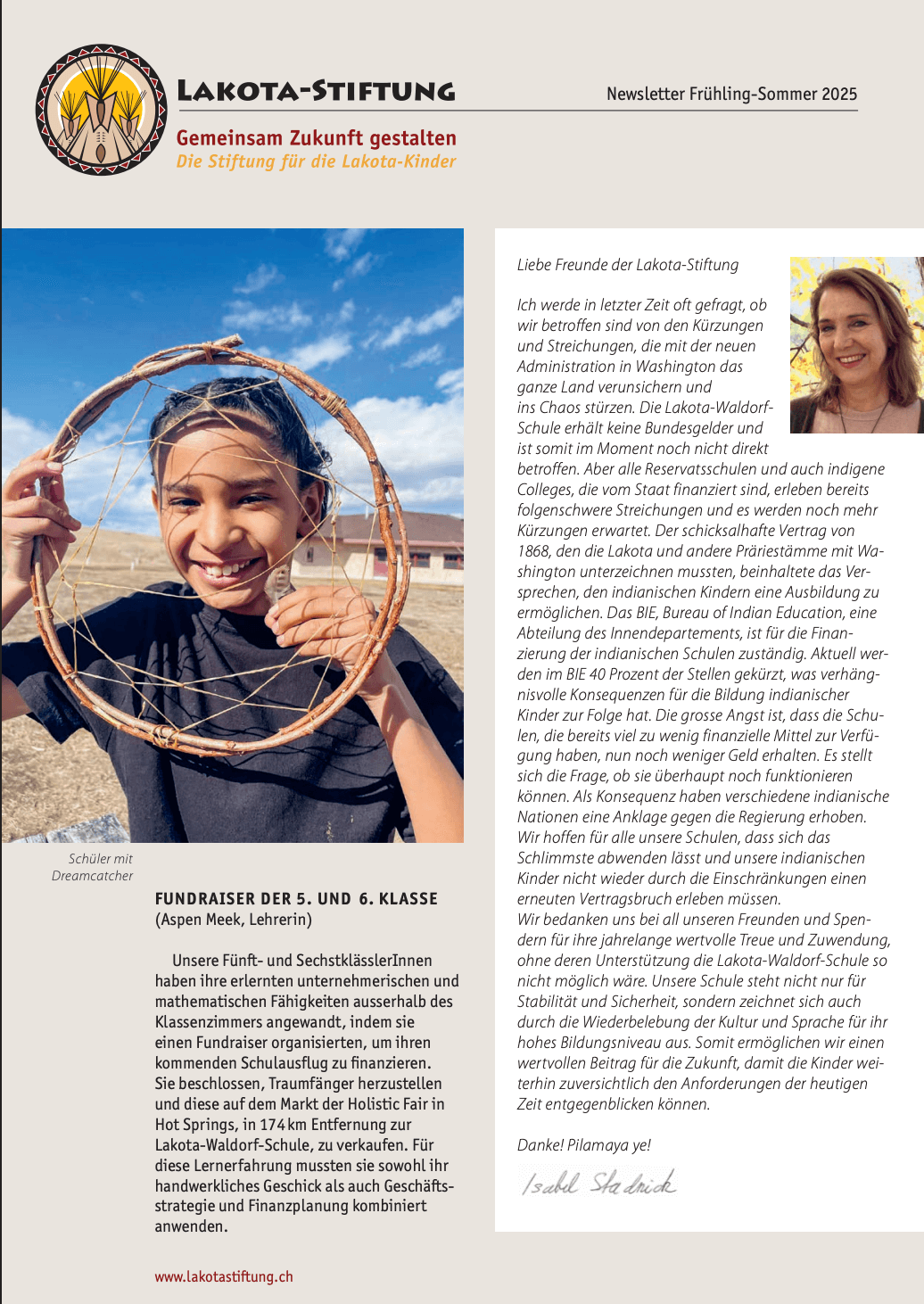 Newsletter Lakota-Stiftung